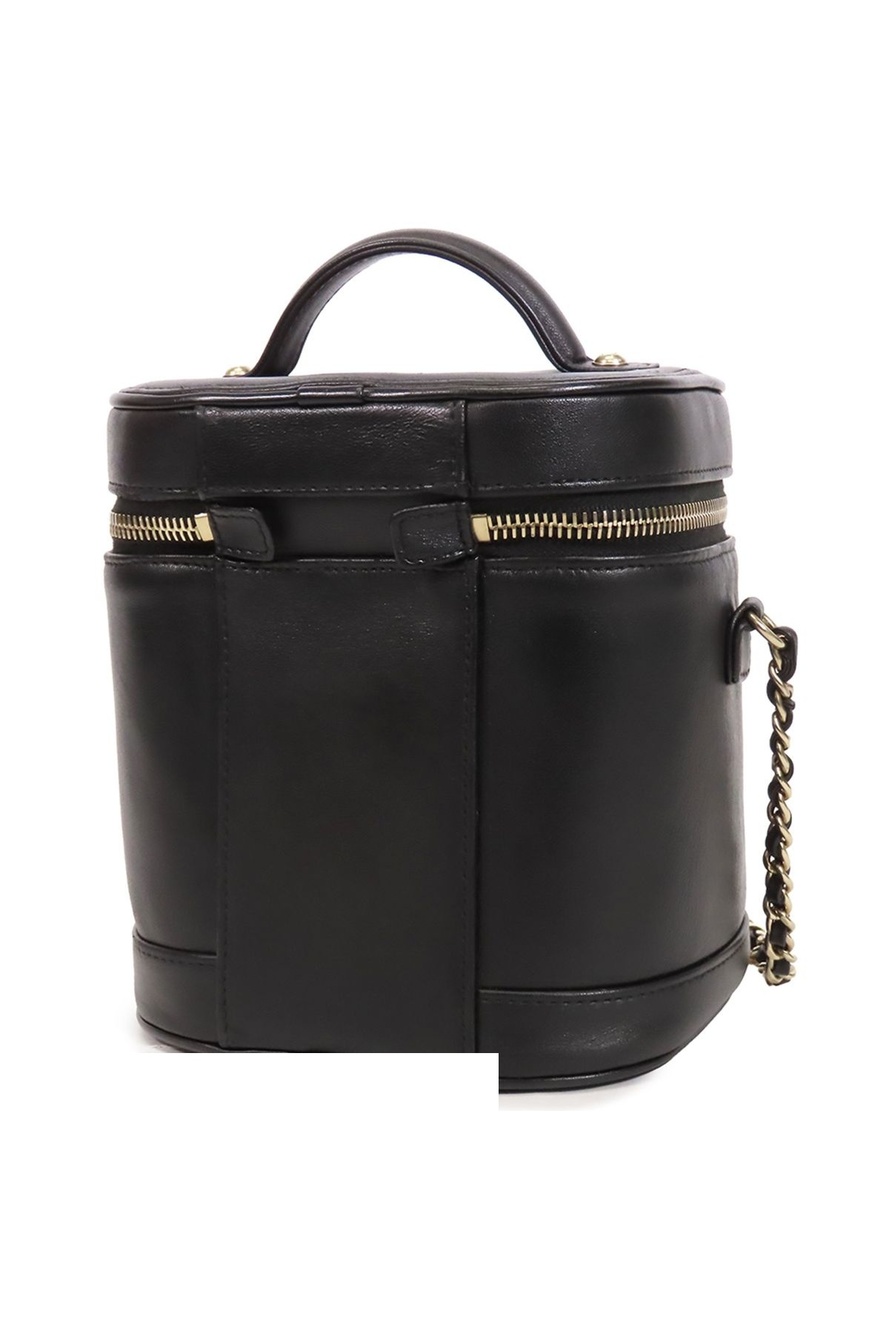 Chanel Vanity Black Gold Lambskin 2-Way Chain CC Logo Shoulder Bag - Picture 2 of 9